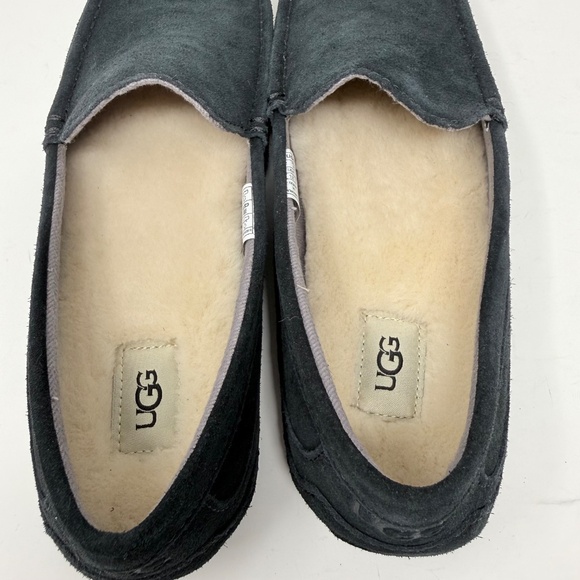 New UGG Men\'s Alder Suede Loafer Black Sz 12